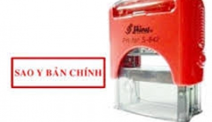 Giấy tờ, tài liệu không được sao y bản chính